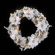 Jingle Jollys 60cm Christmas Wreath LED Lights Snowy Flowers Garland Party Decor | Outdoorium
