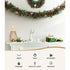 Jingle Jollys Christmas Garland with Wreath Set Ornaments Xmas Tree Decor | Outdoorium