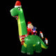 Jingle Jollys Christmas Inflatable Santa Dinosaur 3.8M Illuminated Decorations | Outdoorium