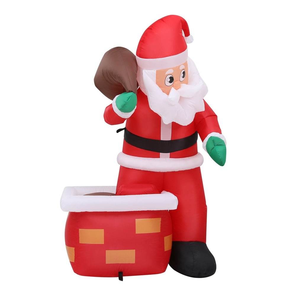 Jingle Jollys Christmas Inflatable Santa Illuminated Decorations | Outdoorium