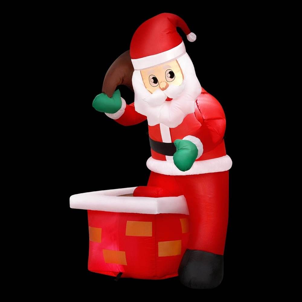Jingle Jollys Christmas Inflatable Santa Illuminated Decorations | Outdoorium