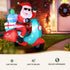 Jingle Jollys Christmas Inflatable Santa Motorbike LED Illuminated Decorations | Outdoorium
