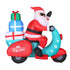 Jingle Jollys Christmas Inflatable Santa Motorbike LED Illuminated Decorations | Outdoorium