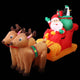 Jingle Jollys Christmas Inflatable Santa Sleigh 2.2M Illuminated Decorations | Outdoorium