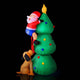 Jingle Jollys Christmas Inflatable Santa Tree 1.8M Illuminated Decorations | Outdoorium
