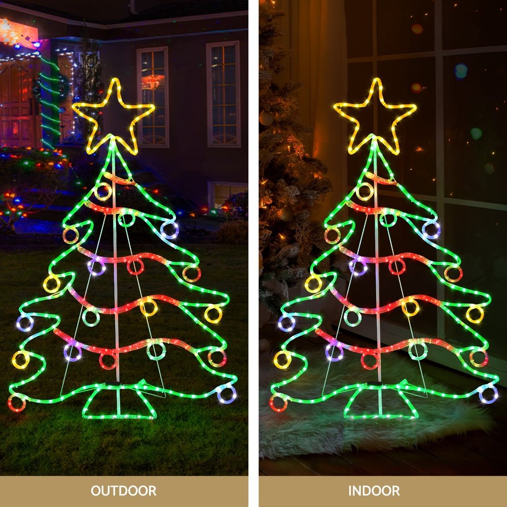 Jingle Jollys Christmas Lights 118cm Motif 288 LED Rope Light Outdoor Decoration - Outdoorium