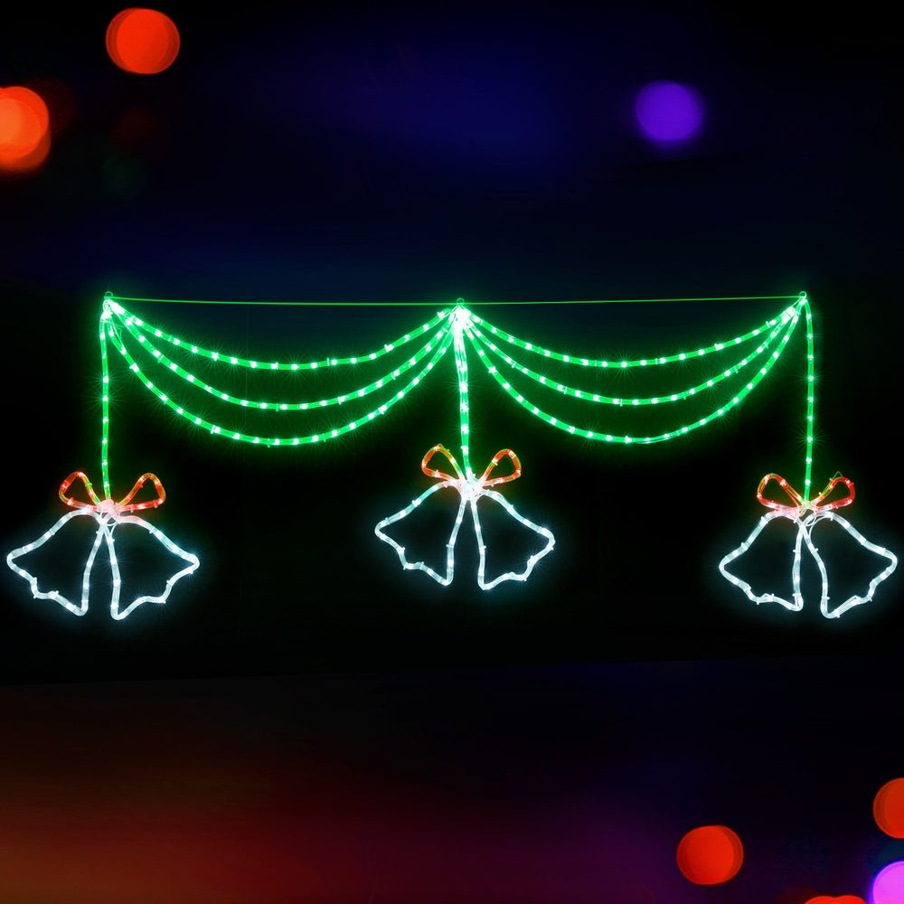 Jingle Jollys Christmas Lights 180cm Motif 288 LED Rope Light Outdoor Decoration - Outdoorium