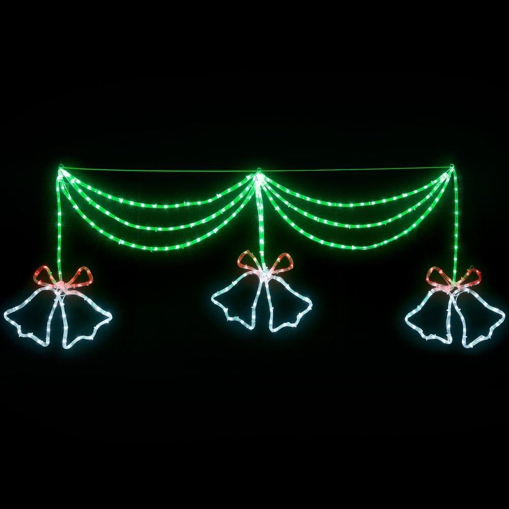 Jingle Jollys Christmas Lights 180cm Motif 288 LED Rope Light Outdoor Decoration - Outdoorium