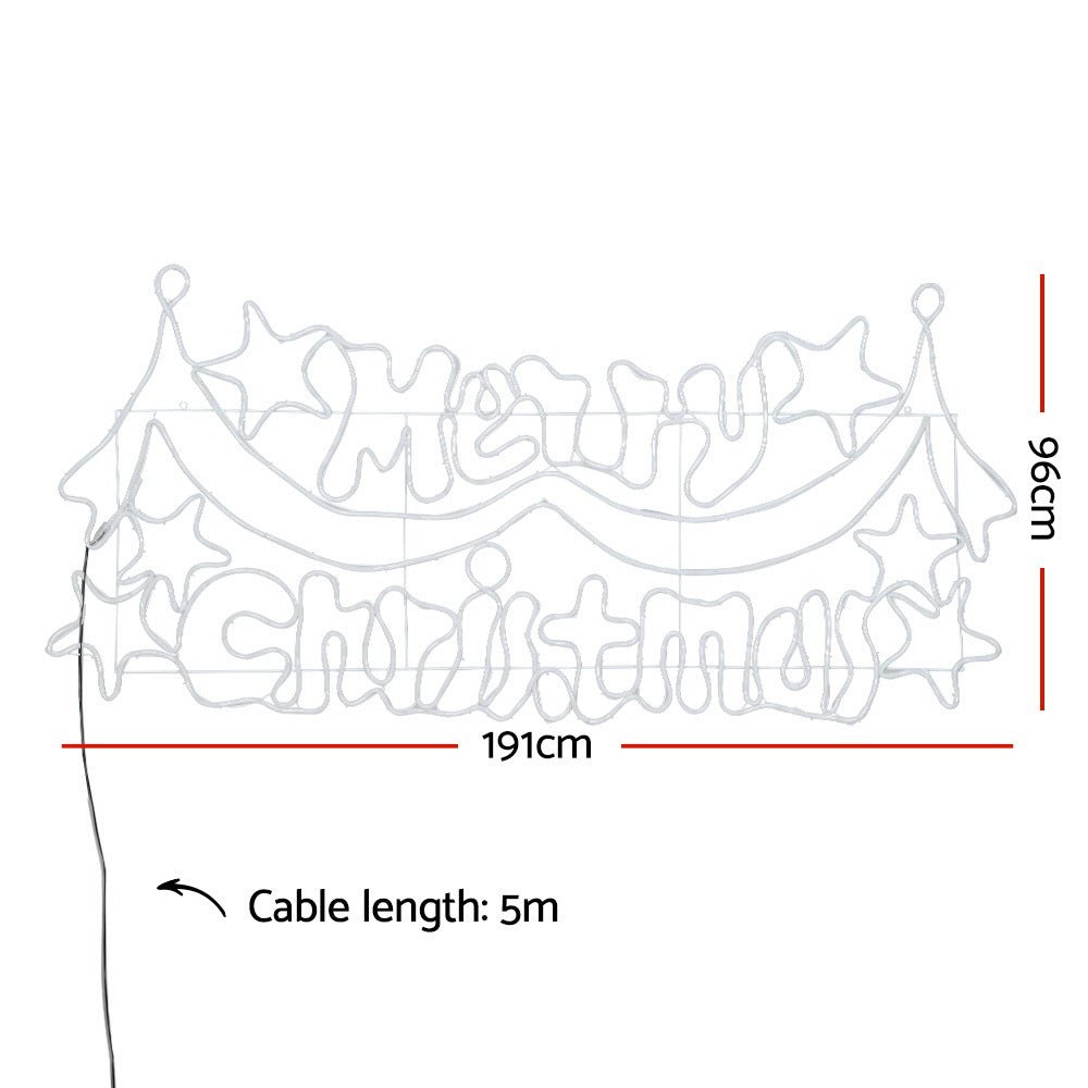 Jingle Jollys Christmas Lights 191cm 612 LEDs Fairy Light Outdoor Decorations - Outdoorium