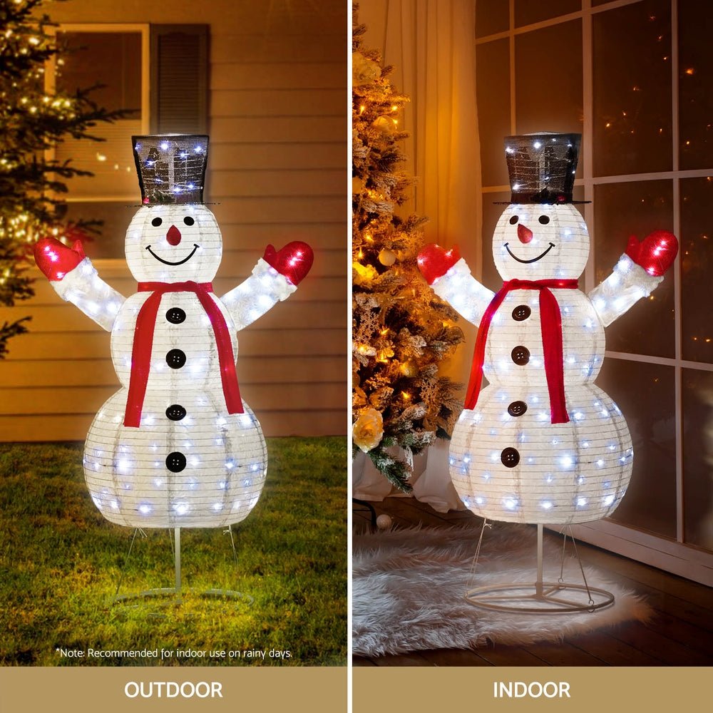 Jingle Jollys Christmas Lights 200 LED 175cm Fairy Light Snowman Decorations - Outdoorium