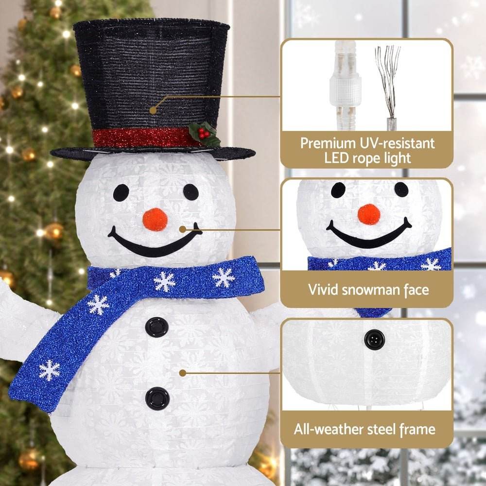 3 PCS Christmas Lights 330 LED Fairy Light Snowman Decorations Jingle Jollys | Outdoorium