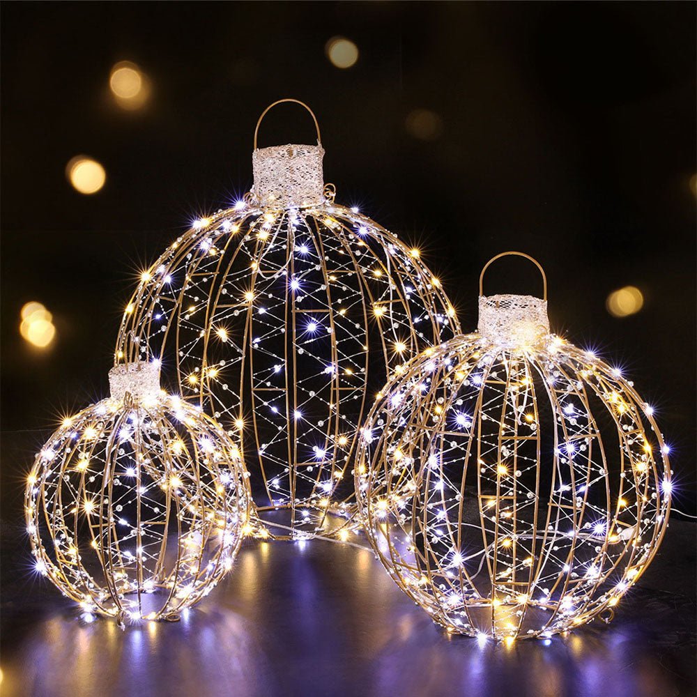 Jingle Jollys Christmas Lights 360 LED Fairy Light 3pcs Ball Decorations Set - Outdoorium