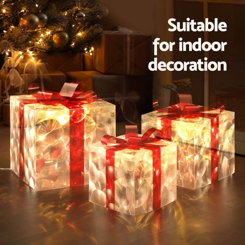 3 PCS Christmas Lights 70 LED Fairy Light Gift Box Jingle Jollys | Outdoorium