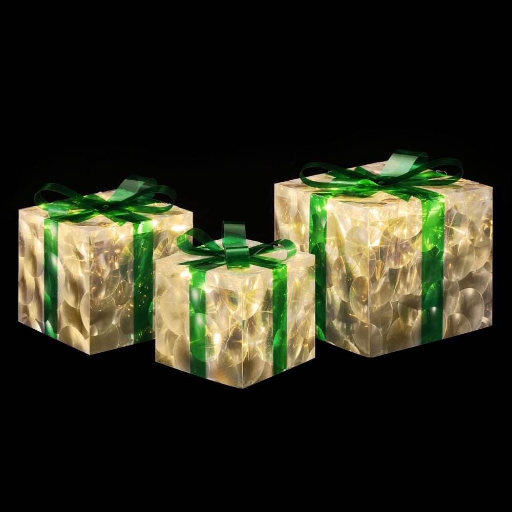 3 PCS Christmas Lights 70 LED Fairy Light Gift Box Jingle Jollys - Outdoorium