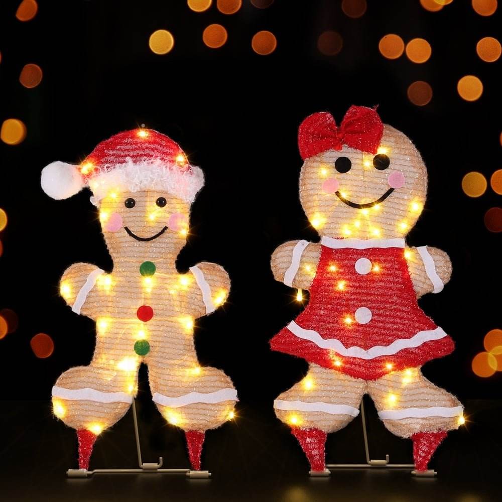 30 LED Christmas Lights Gingerbread Motif Fairy Light Decoration Jingle Jollys - Outdoorium
