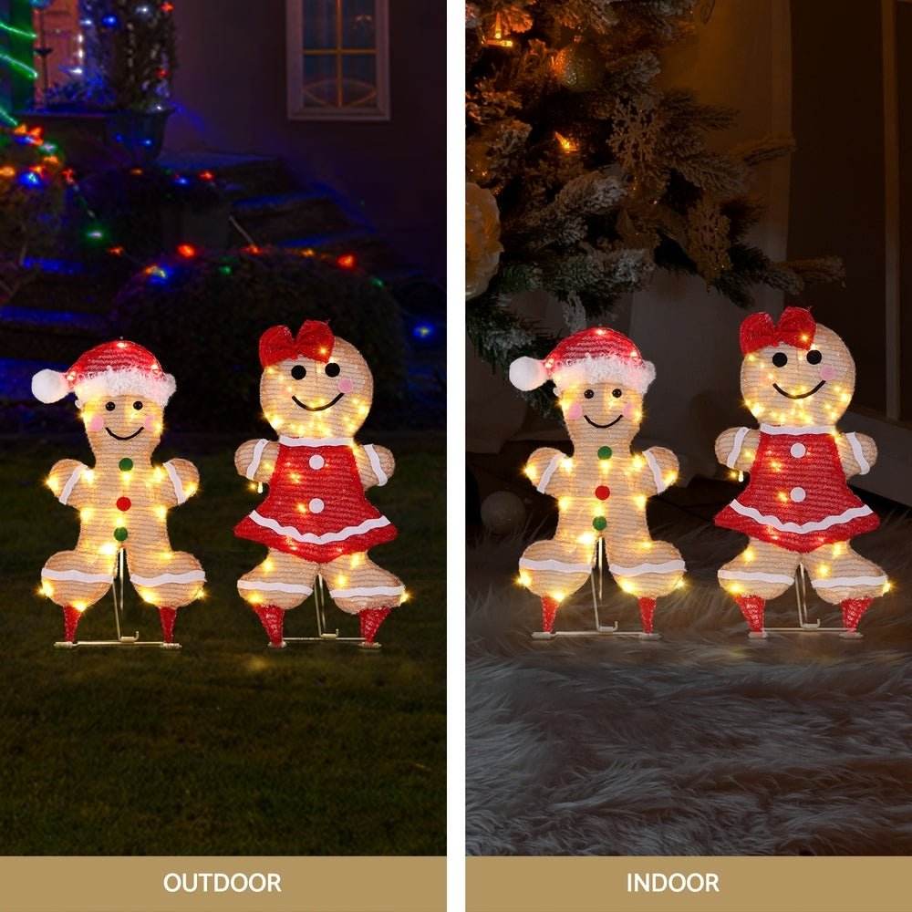 30 LED Christmas Lights Gingerbread Motif Fairy Light Decoration Jingle Jollys - Outdoorium