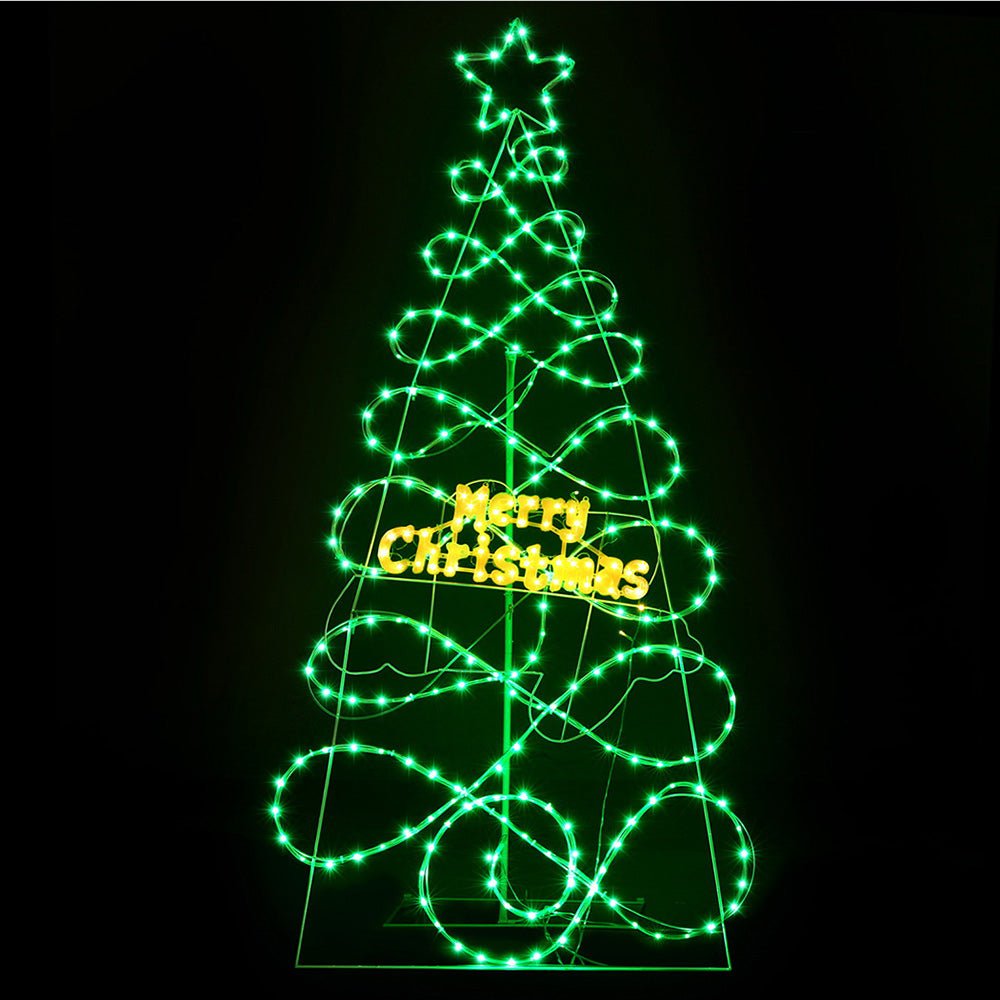 Jingle Jollys Christmas Tree 1.7m 230 RGB LED Motif Lights Xmas Trees Decoration - Outdoorium