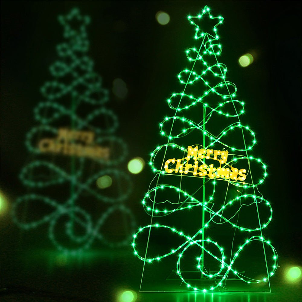 Jingle Jollys Christmas Tree 1.7m 230 RGB LED Motif Lights Xmas Trees Decoration - Outdoorium