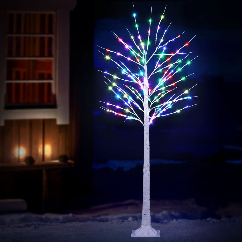 Jingle Jollys Christmas Tree 1.7m Twigs 120 RGB LED Lights Xmas Trees Decoration - Outdoorium