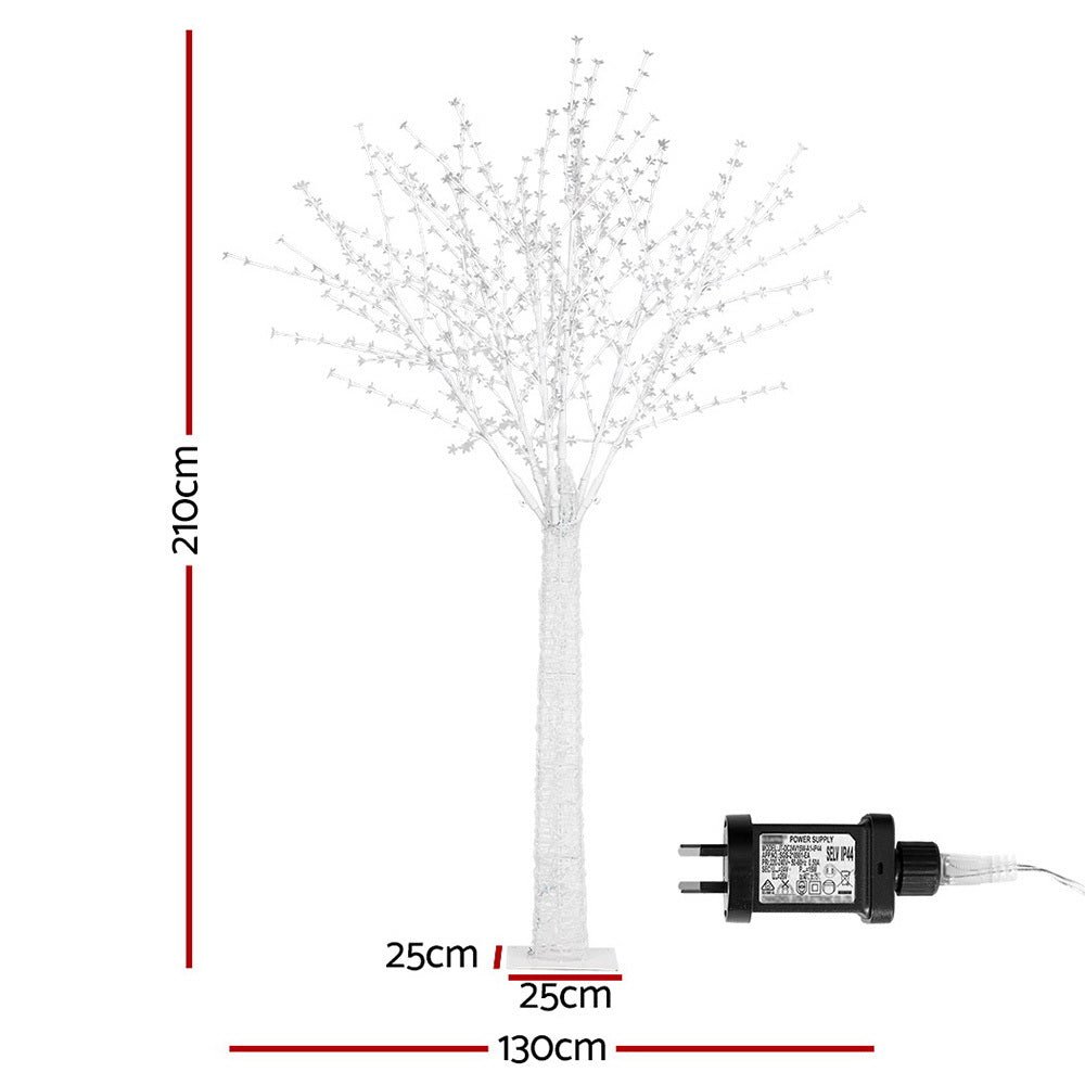 Jingle Jollys Christmas Tree 2.1m 780 LED Lights Cherry Blossom Trees Xmas Decor - Outdoorium