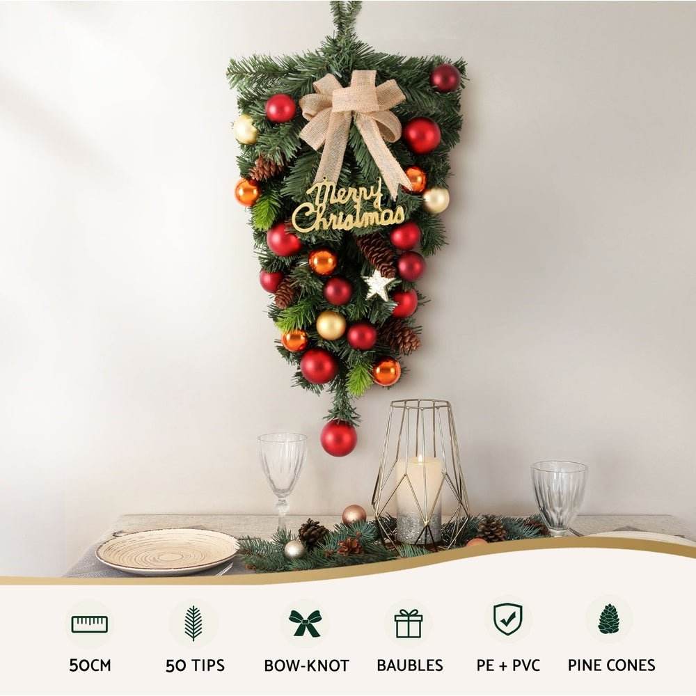 Jingle Jollys Hanging Christmas Garland 50CM Ornaments Party Decorations | Outdoorium