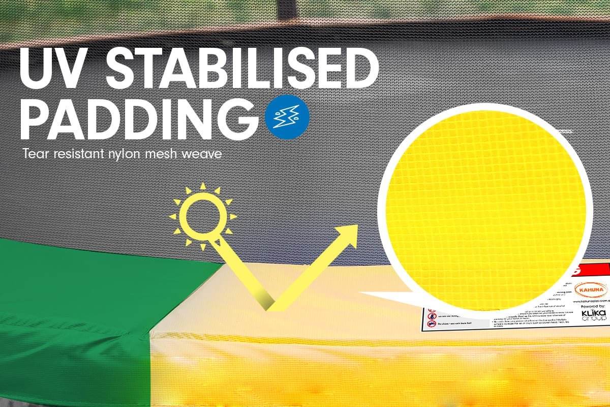 Kahuna 10ft Outdoor Trampoline Kids Children With Safety Enclosure Pad Mat Ladder - Rainbow | Outdoorium