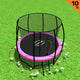 Kahuna 10ft Trampoline Free Ladder Spring Mat Net Safety Pad Cover Round Enclosure Pink | Outdoorium