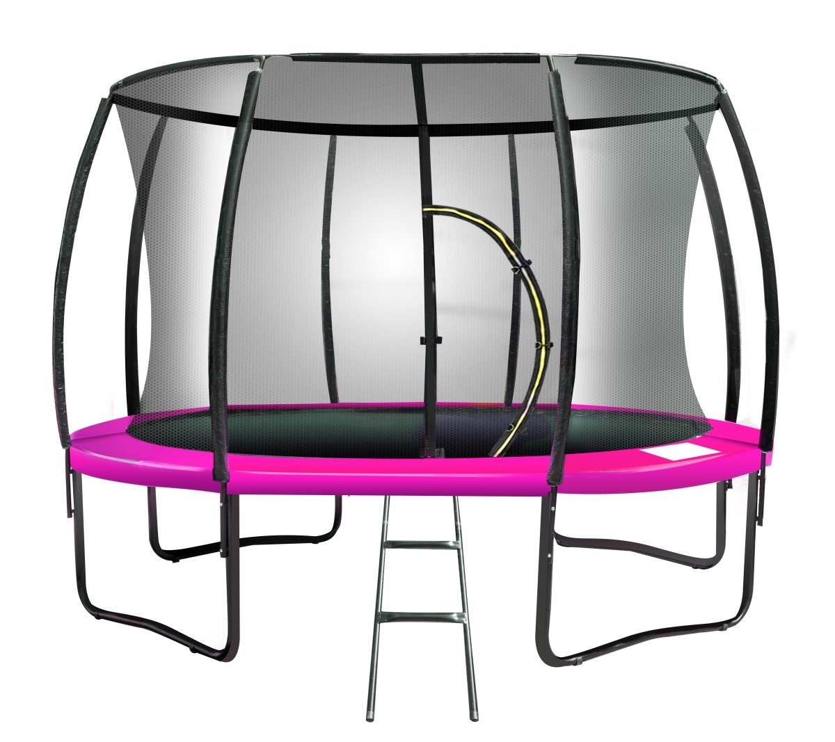 Kahuna 10ft Trampoline Free Ladder Spring Mat Net Safety Pad Cover Round Enclosure Pink - Outdoorium