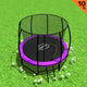 Kahuna 10ft Trampoline Free Ladder Spring Mat Net Safety Pad Cover Round Enclosure Purple | Outdoorium