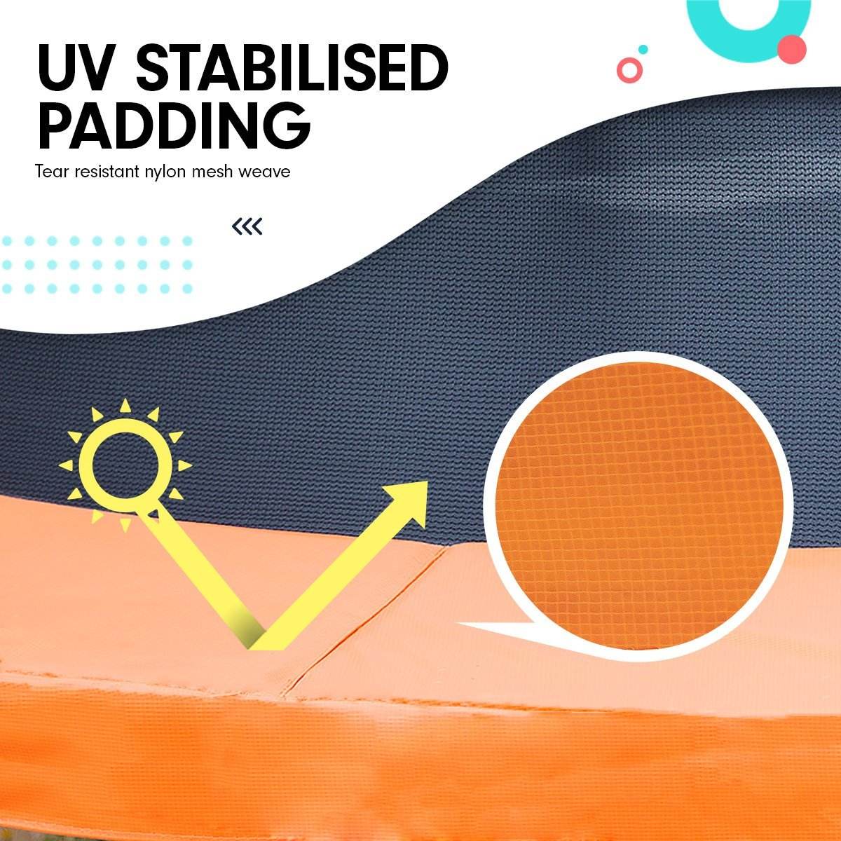 Kahuna 12ft Trampoline Free Ladder Spring Mat Net Safety Pad Cover Round Enclosure - Orange - Outdoorium