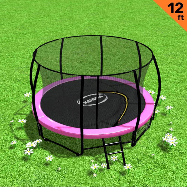 Kahuna 12ft Trampoline Free Ladder Spring Mat Net Safety Pad Cover