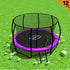Kahuna 12ft Trampoline Free Ladder Spring Mat Net Safety Pad Cover Round Enclosure - Purple | Outdoorium