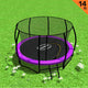 Kahuna 14ft Trampoline Free Ladder Spring Mat Net Safety Pad Cover Round Enclosure - Purple | Outdoorium