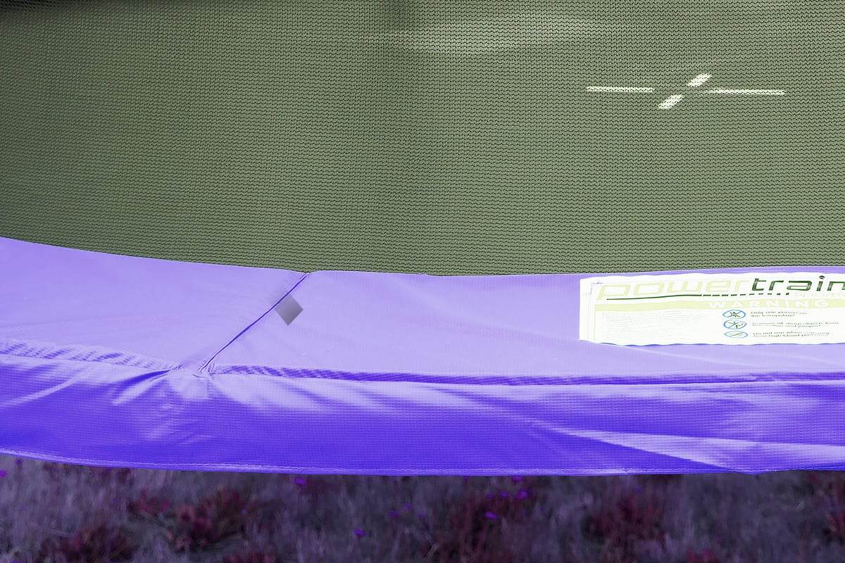 Kahuna 14ft Trampoline Free Ladder Spring Mat Net Safety Pad Cover Round Enclosure - Purple - Outdoorium