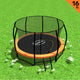 Kahuna 16ft Trampoline Free Ladder Spring Mat Net Safety Pad Cover Round Enclosure - Orange | Outdoorium