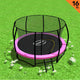Kahuna 16ft Trampoline Free Ladder Spring Mat Net Safety Pad Cover Round Enclosure - Pink | Outdoorium