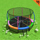 Kahuna 16ft Trampoline Free Ladder Spring Mat Net Safety Pad Cover Round Enclosure - Rainbow | Outdoorium