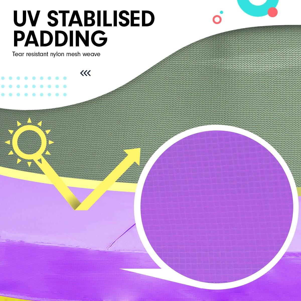 Kahuna 4.5ft Trampoline Round Free Safety Net Spring Pad Cover Mat Outdoor Blue Purple - Outdoorium