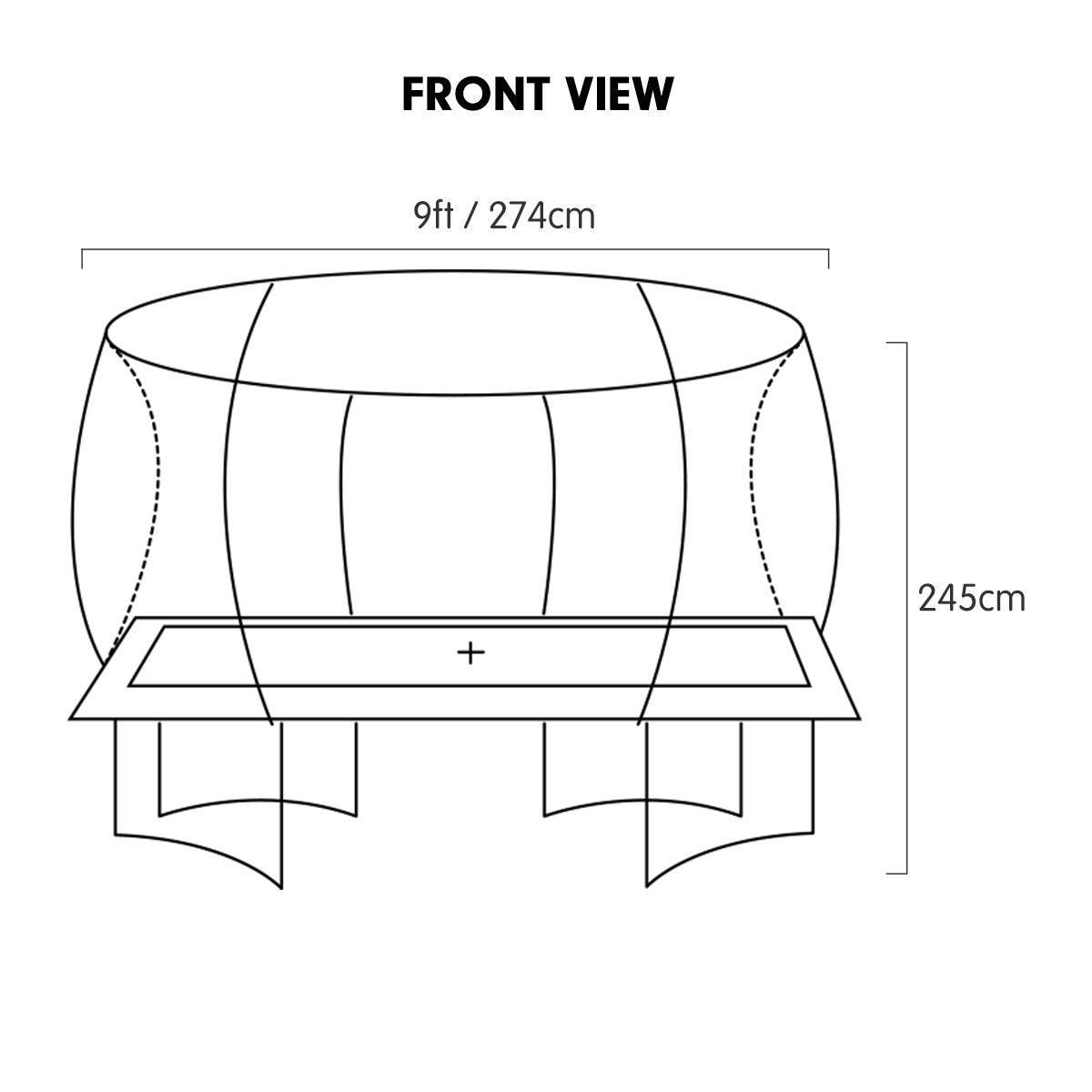 Kahuna 6ft x 9ft Outdoor Rectangular Rainbow Trampoline With Safety Enclosure | Outdoorium