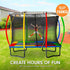 Kahuna 6ft x 9ft Outdoor Rectangular Rainbow Trampoline With Safety Enclosure | Outdoorium
