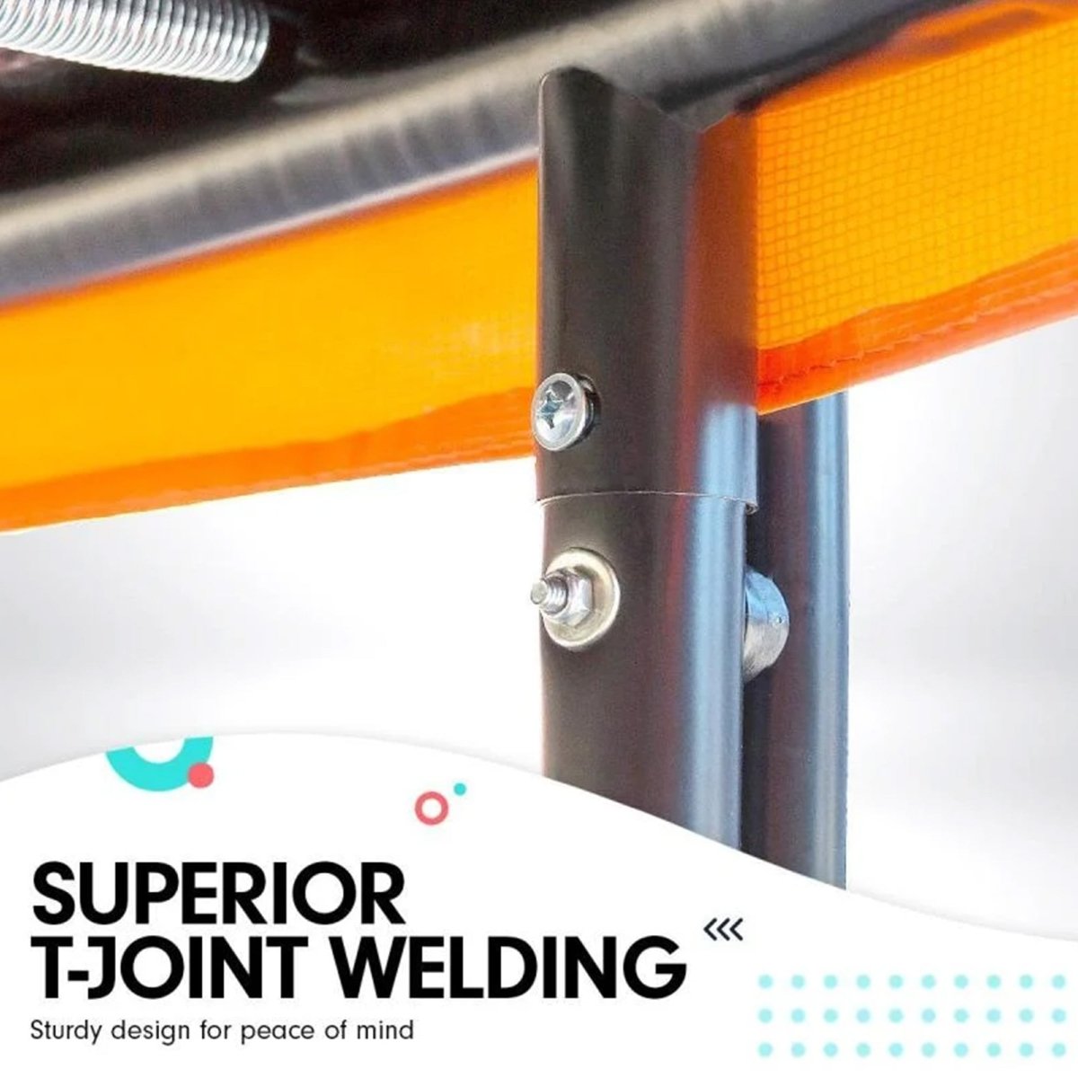 Kahuna 8ft X 11ft Outdoor Rectangular Orange Trampoline with Safety Enclosure. | Outdoorium