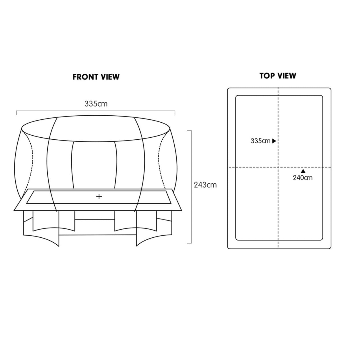 Kahuna 8ft X 11ft Outdoor Rectangular Orange Trampoline with Safety Enclosure. | Outdoorium