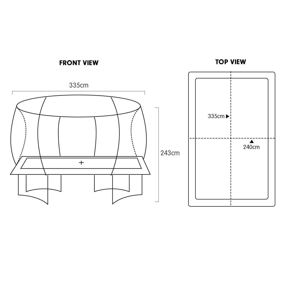 Kahuna 8ft X 11ft Outdoor Rectangular Orange Trampoline with Safety Enclosure. | Outdoorium