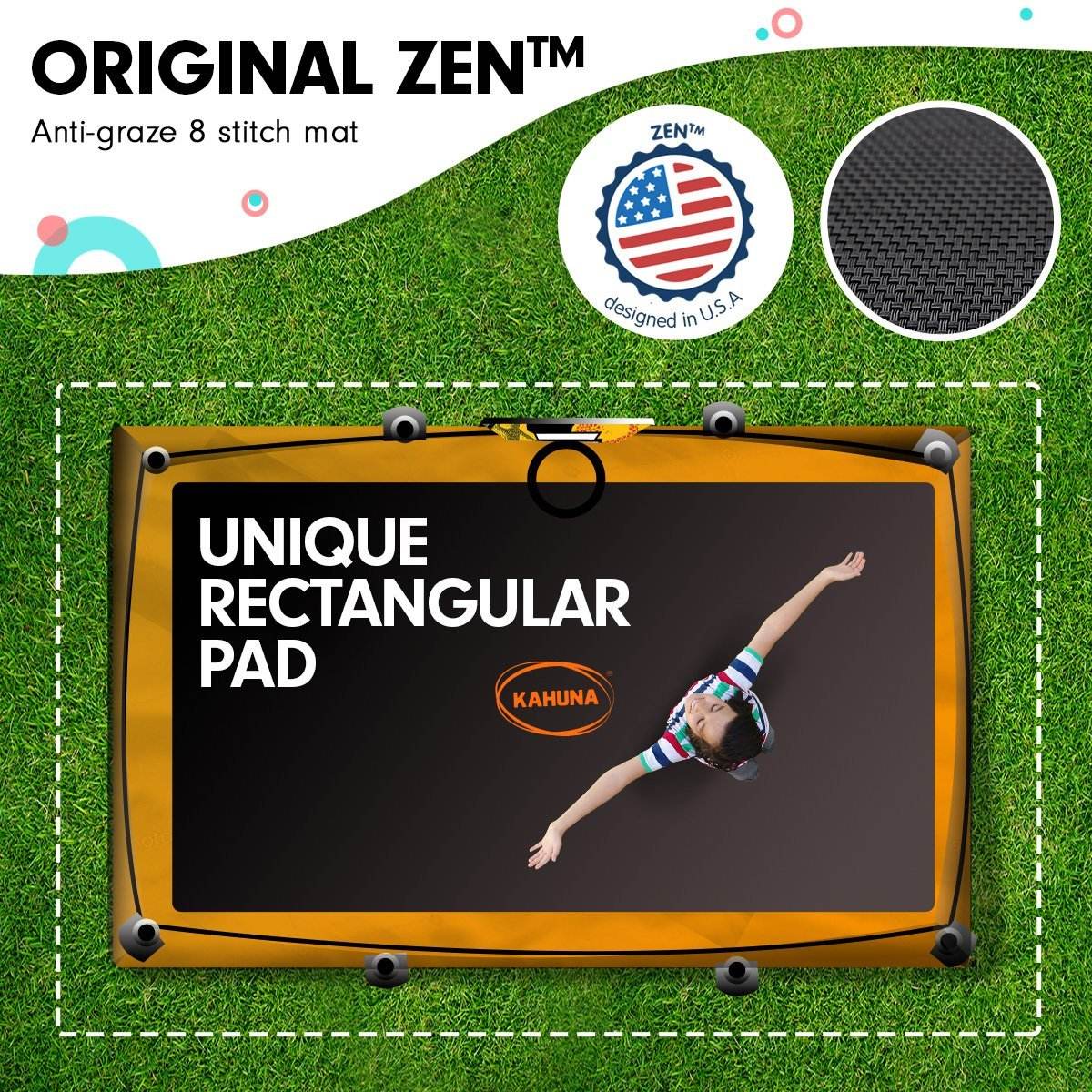 Kahuna 8ft X 11ft Outdoor Rectangular Orange Trampoline with Safety Enclosure. | Outdoorium