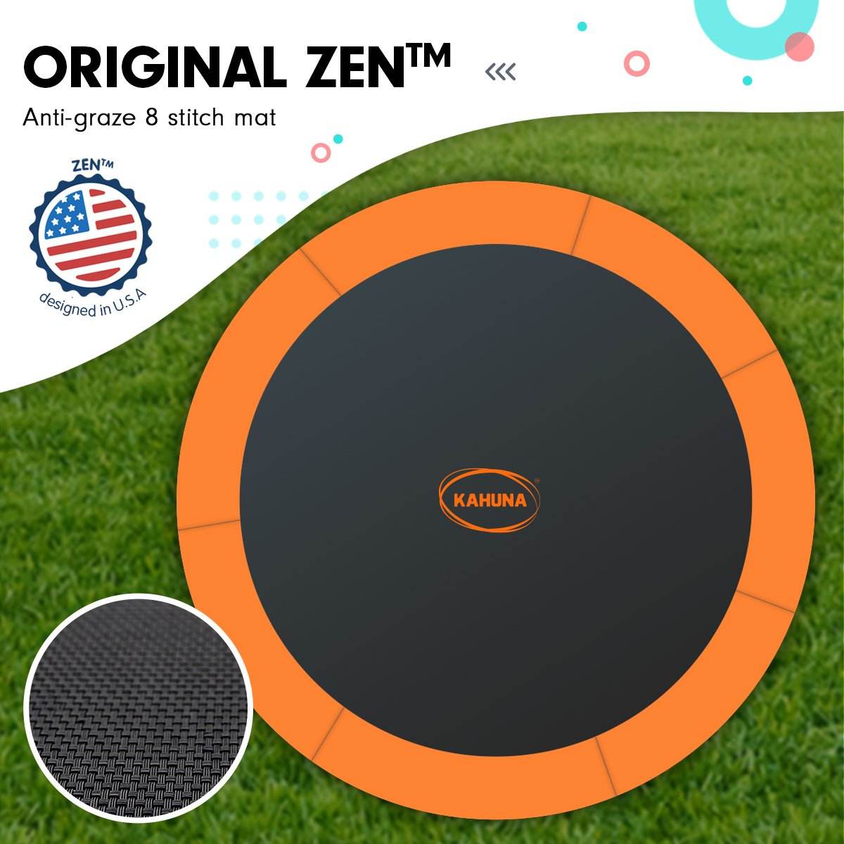 Kahuna Classic 6ft Outdoor Round Orange Trampoline Safety Enclosure - Outdoorium
