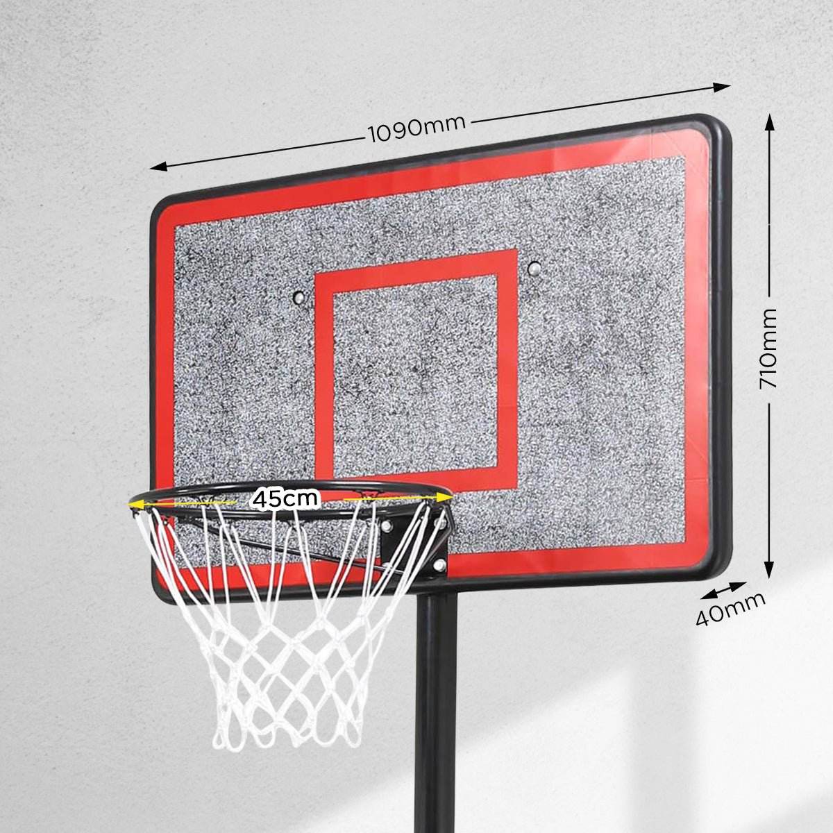 Kahuna Height - Adjustable Basketball Hoop Backboard Portable Stand | Outdoorium