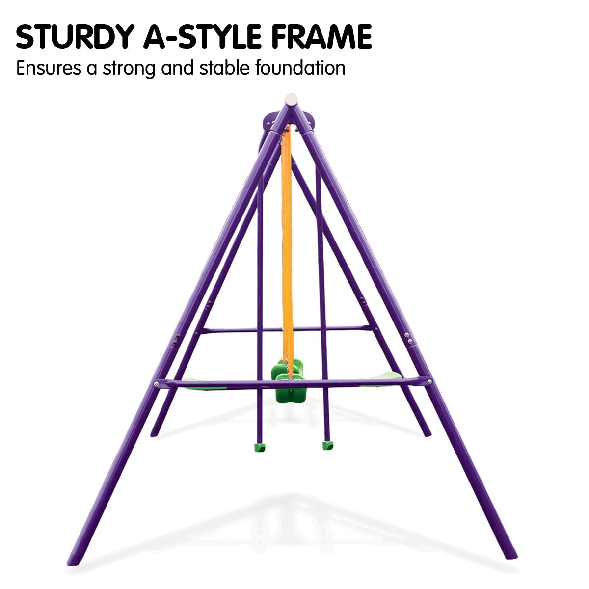 Kahuna Kids 4 - Seater Swing Set Purple Green - Outdoorium