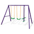 Kahuna Kids 4-Seater Swing Set Purple Green - Outdoorium