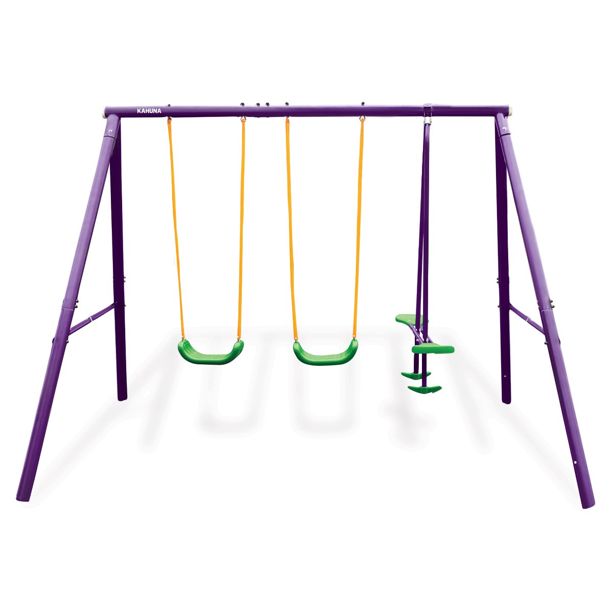 Kahuna Kids 4 - Seater Swing Set Purple Green - Outdoorium