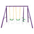 Kahuna Kids 4-Seater Swing Set Purple Green - Outdoorium